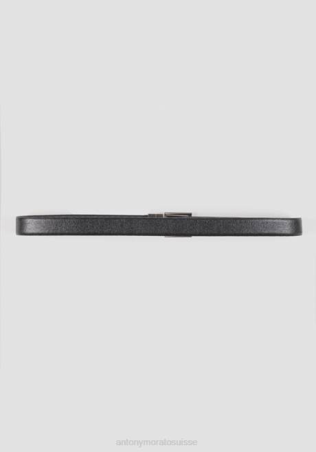 ceinture en cuir double face Antony Morato noir Hommes accessoires 4B4P347