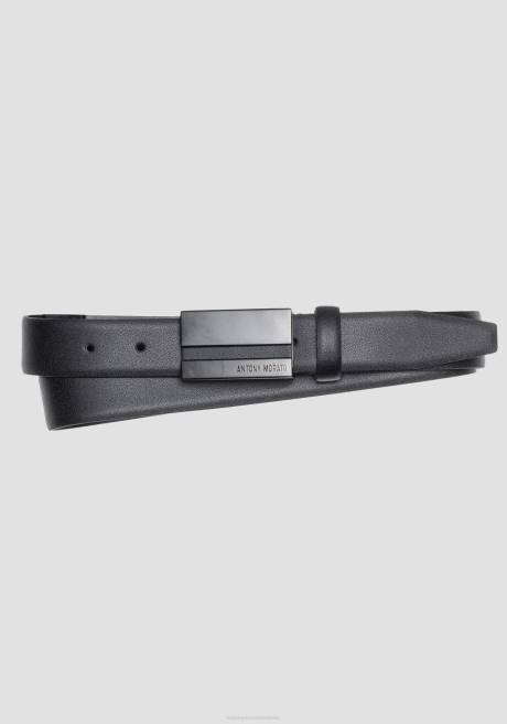 ceinture en cuir véritable avec étiquette logo Antony Morato noir Hommes accessoires 4B4P339