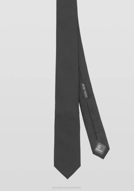 cravate en sergé de soie unie Antony Morato noir Hommes accessoires 4B4P372