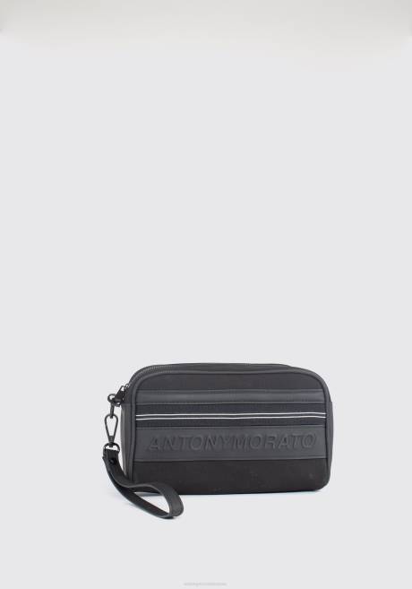 pochette en popeline et tissu caoutchouté Antony Morato noir Hommes accessoires 4B4P361