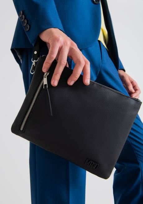 pochette en simili cuir avec logo ton sur ton Antony Morato noir Hommes accessoires 4B4P358