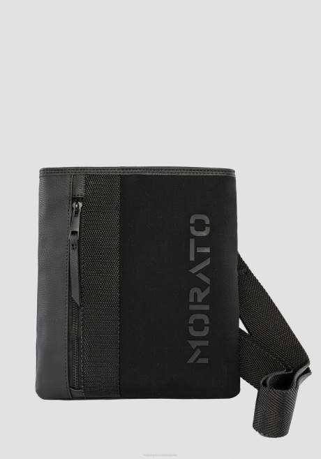 sac messager en popeline et tissu technique avec logo Antony Morato noir Hommes accessoires 4B4P349