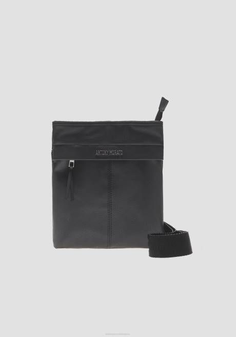 sac messager en similicuir avec logo en métal Antony Morato noir Hommes accessoires 4B4P365