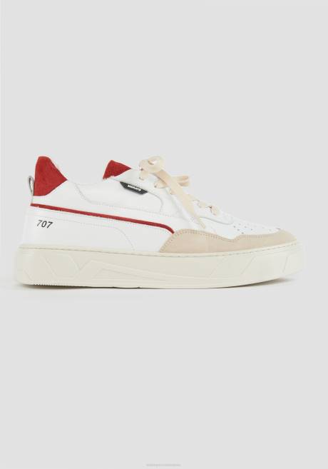 Baskets basses en cuir 707 Antony Morato rouge Hommes chaussure 4B4P295 4B4P295 Antony Morato chaussure en soldes Antony Morato Suisse La plupart des produits a la mode moderne