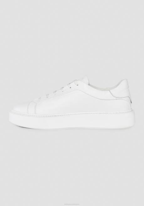 baskets basses artem en 100% cuir uni avec plaque logo Antony Morato blanc Hommes chaussure 4B4P297