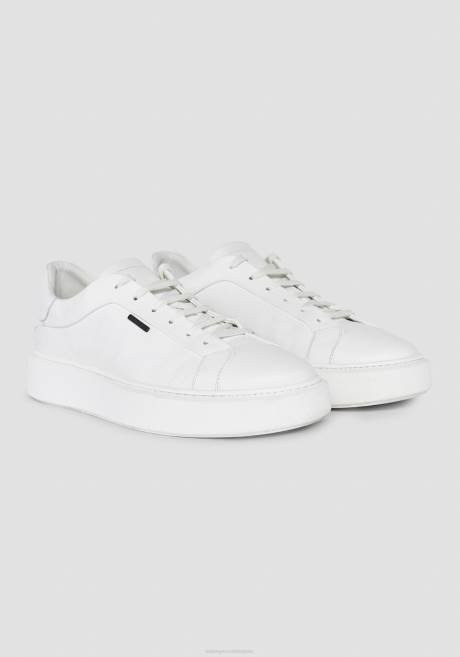 baskets basses artem en 100% cuir uni avec plaque logo Antony Morato blanc Hommes chaussure 4B4P297