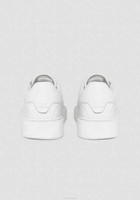 baskets basses artem en 100% cuir uni avec plaque logo Antony Morato blanc Hommes chaussure 4B4P297