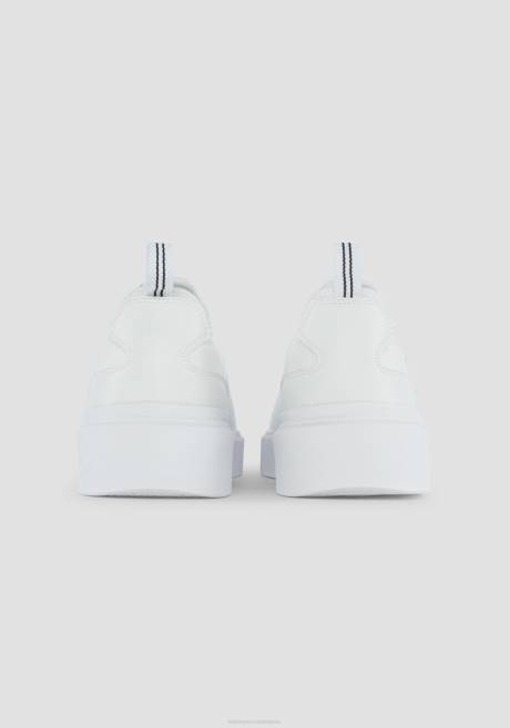 baskets basses barnet en simili cuir foulonné avec chaussettes en tissu stretch ton sur ton Antony Morato blanc Hommes chaussure 4B4P320