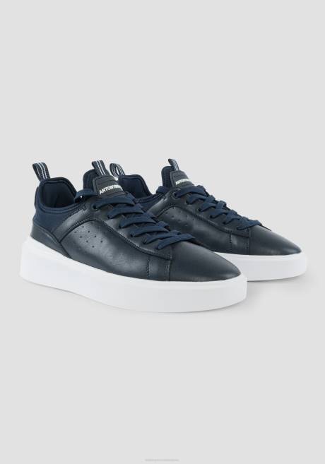 baskets basses barnet en simili cuir foulonné avec chaussettes en tissu stretch ton sur ton Antony Morato encre bleue Hommes chaussure 4B4P319
