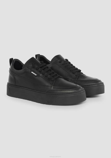 baskets basses en cuir Flint Antony Morato noir Hommes chaussure 4B4P300