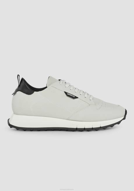 baskets basses run Wheaton en nubuck recyclé Antony Morato blanc Hommes chaussure 4B4P308