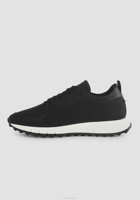 baskets basses run Wheaton en nubuck recyclé Antony Morato noir Hommes chaussure 4B4P307