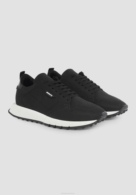baskets basses run Wheaton en nubuck recyclé Antony Morato noir Hommes chaussure 4B4P307