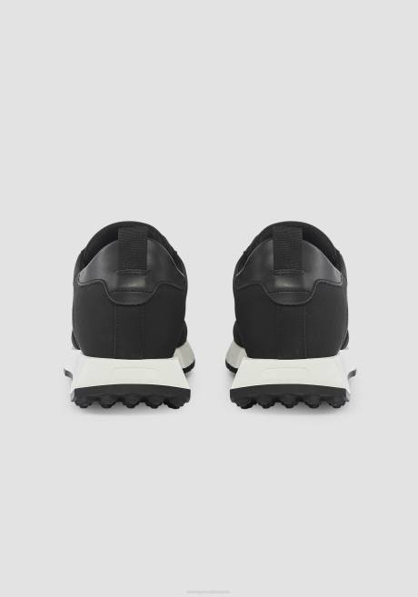 baskets basses run Wheaton en nubuck recyclé Antony Morato noir Hommes chaussure 4B4P307