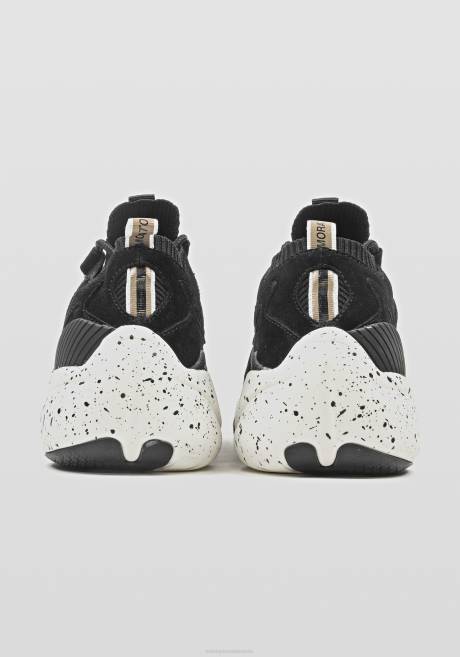 baskets running oslo en jersey tricoté avec détails en faux suède Antony Morato noir Hommes chaussure 4B4P325