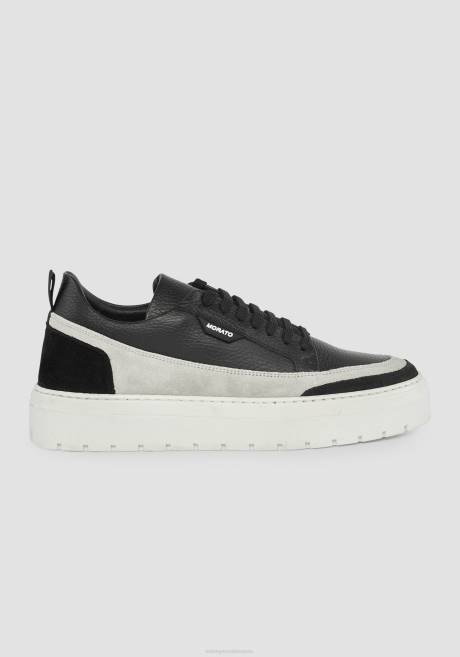 sneaker basse Flint en cuir et daim contrastés Antony Morato noir Hommes chaussure 4B4P309