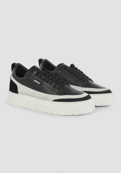 sneaker basse Flint en cuir et daim contrastés Antony Morato noir Hommes chaussure 4B4P309