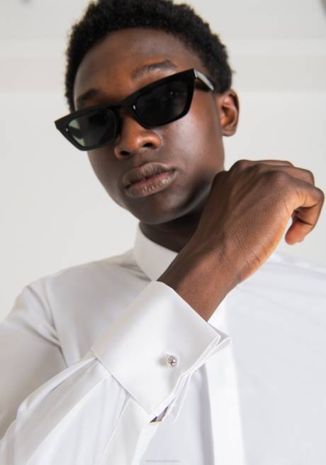 chemise avec boutons de manchette Antony Morato blanc Hommes vêtements 4B4P131