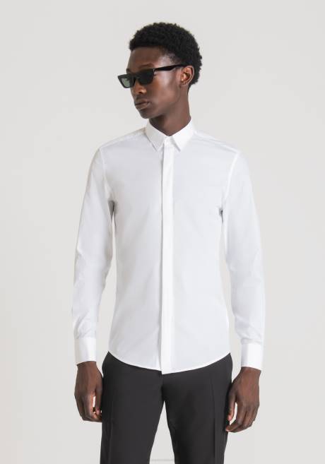 chemise avec boutons de manchette Antony Morato blanc Hommes vêtements 4B4P131
