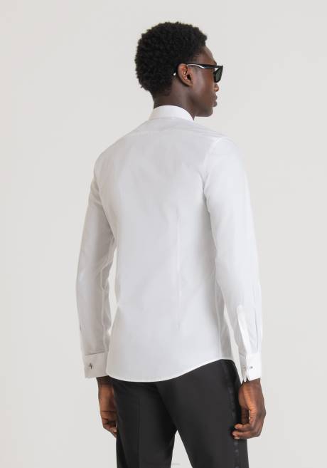 chemise avec boutons de manchette Antony Morato blanc Hommes vêtements 4B4P131