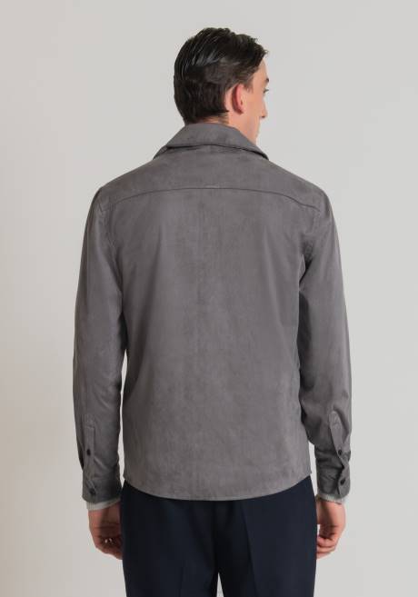 chemise coupe droite en tissu stretch effet suède Antony Morato 9074 Hommes vêtements 4B4P133