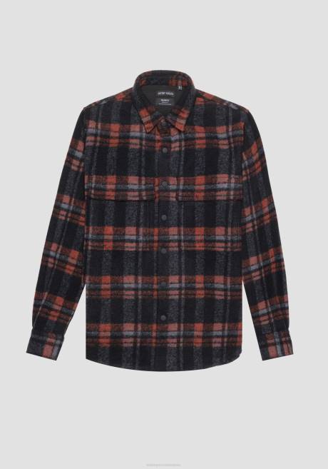 chemise coupe droite munich en tissu mélangé chaud Antony Morato noir Hommes vêtements 4B4P127