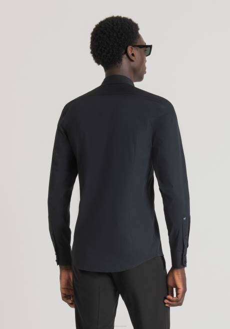 chemise coupe slim napoli en 100% coton Antony Morato noir Hommes vêtements 4B4P105