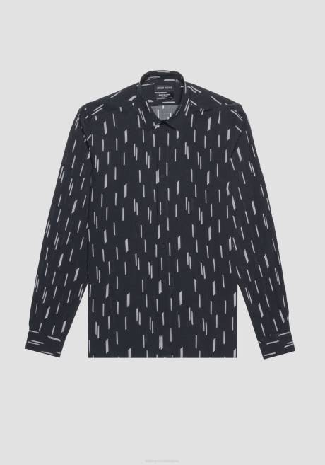 chemise droite barcelona en coton mélangé Antony Morato noir Hommes vêtements 4B4P104