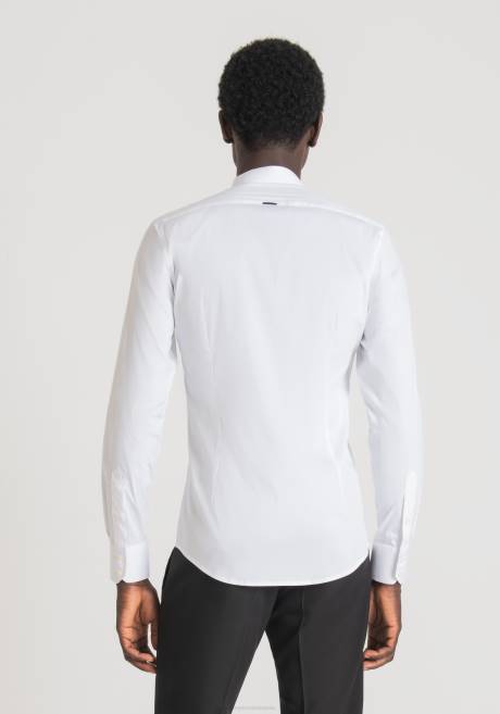chemise en coton à col mao Antony Morato blanc Hommes vêtements 4B4P136