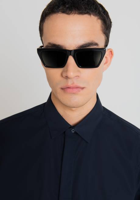 chemise london coupe slim en coton facile à repasser avec patte de boutonnage cachée Antony Morato encre bleue Hommes vêtements 4B4P132