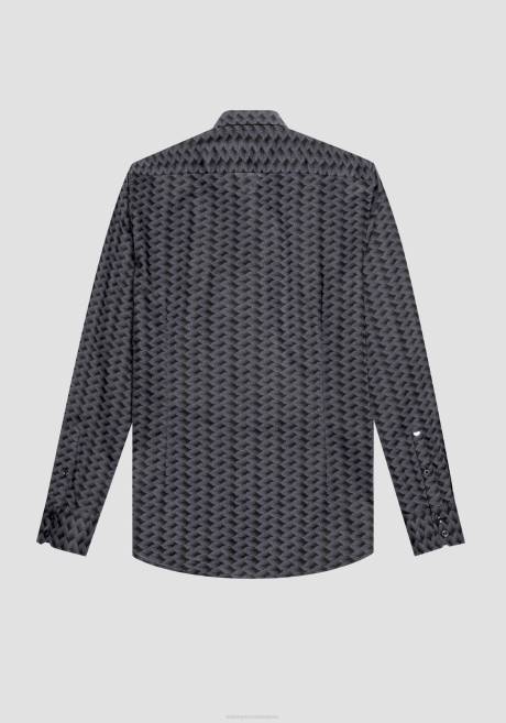 chemise napoli coupe slim 100% coton avec micro motif Antony Morato 9071 Hommes vêtements 4B4P114