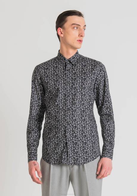 chemise napoli coupe slim en coton doux imprimé Antony Morato 9074 Hommes vêtements 4B4P112