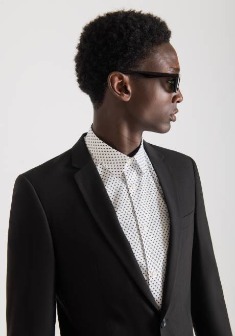 chemise napoli coupe slim en pur coton imprimé Antony Morato blanc Hommes vêtements 4B4P113