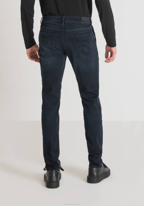 Jean Mason coupe skinny en denim power stretch bleu avec délavage foncé Antony Morato bleu clair Hommes vêtements 4B4P279