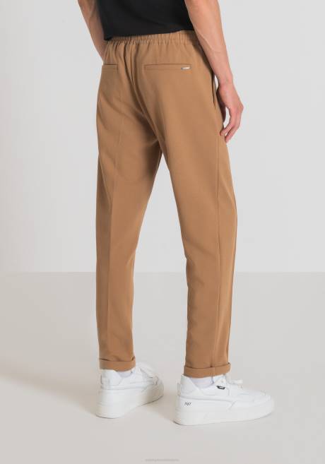 Pantalon de survêtement coupe carotte en sergé de coton mélangé stretch avec plis Antony Morato 2098 Hommes vêtements 4B4P255