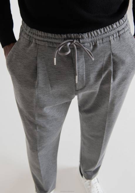 nei pantalon coupe classique avec élastique et cordon de serrage Antony Morato mélange gris moyen Hommes vêtements 4B4P264