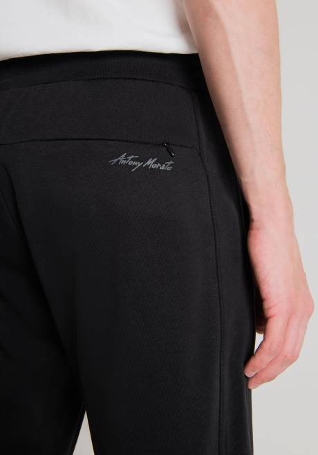 pantalon Super Slim Fit en coton mélangé avec cordon de serrage Antony Morato noir Hommes vêtements 4B4P239