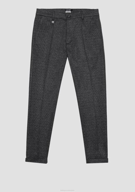 pantalon ashe coupe super skinny en tissu élastique en viscose mélangée Antony Morato mélange gris foncé Hommes vêtements 4B4P242