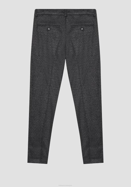 pantalon ashe coupe super skinny en tissu élastique en viscose mélangée Antony Morato mélange gris foncé Hommes vêtements 4B4P242