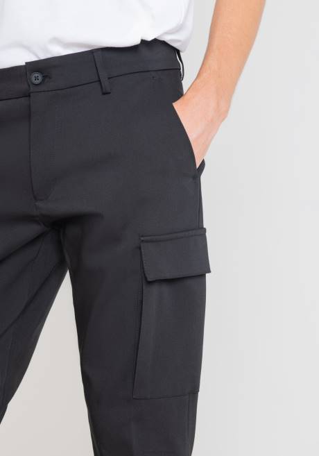 pantalon bjorn coupe skinny en coton mélangé stretch avec zip sur le bas Antony Morato noir Hommes vêtements 4B4P233