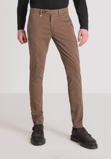 pantalon bryan coupe skinny en tissu mélangé de coton stretch micro-tissé Antony Morato 2099 Hommes vêtements 4B4P254