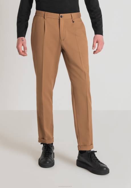 pantalon coupe carotte gustaf en tissu mélangé de viscose stretch avec taille élastique Antony Morato 2098 Hommes vêtements 4B4P278