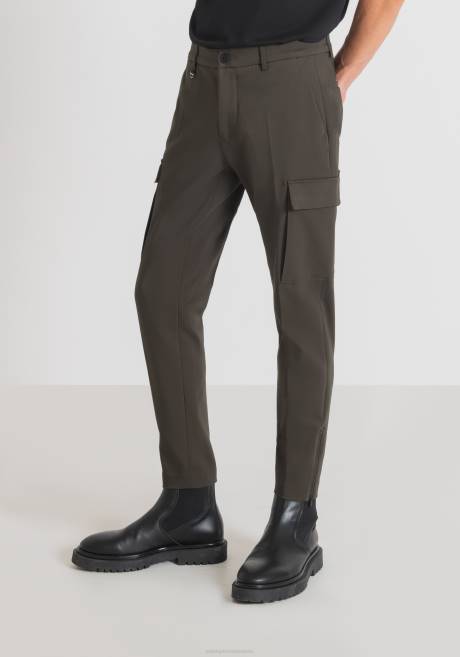 pantalon coupe skinny bjorn en coton mélangé élastique avec poches latérales et fermeture éclair sur le bas Antony Morato 4075 Hommes vêtements 4B4P249