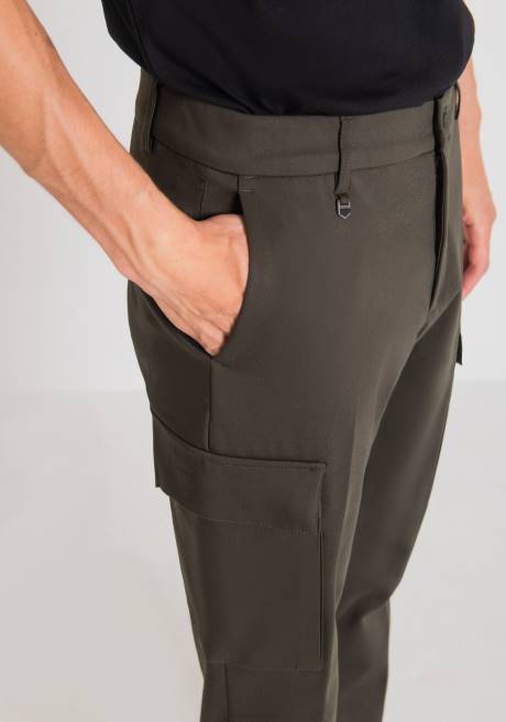 pantalon coupe skinny bjorn en coton mélangé élastique avec poches latérales et fermeture éclair sur le bas Antony Morato 4075 Hommes vêtements 4B4P249