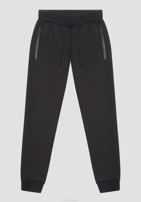 pantalon de survêtement Slim Fit en scuba stretch en viscose mélangée Antony Morato noir Hommes vêtements 4B4P219