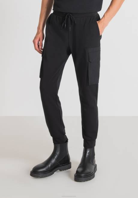 pantalon de survêtement cargo coupe classique en coton mélangé stretch Antony Morato noir Hommes vêtements 4B4P218