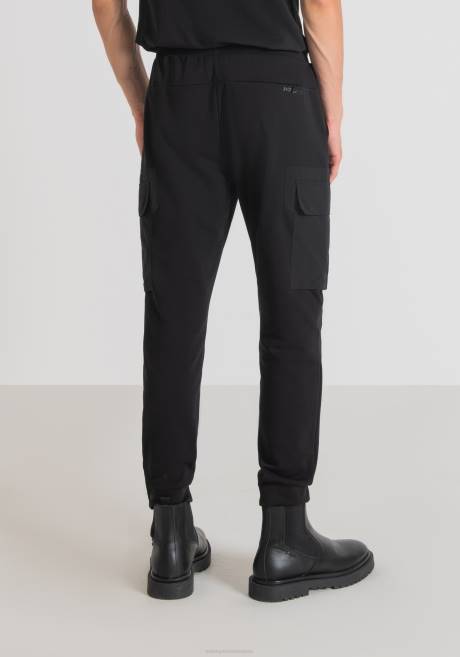 pantalon de survêtement cargo coupe classique en coton mélangé stretch Antony Morato noir Hommes vêtements 4B4P218