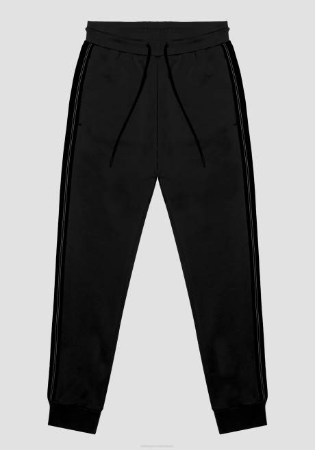 pantalon de survêtement coupe slim en coton stretch avec contraste en tissu technique Antony Morato noir Hommes vêtements 4B4P275