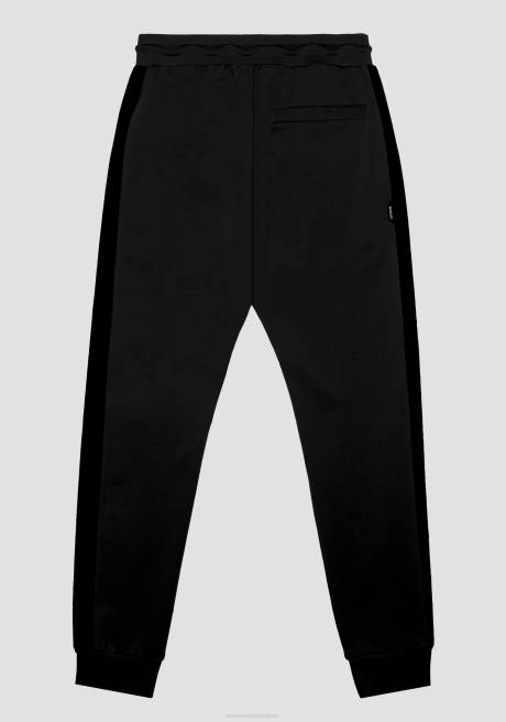 pantalon de survêtement coupe slim en coton stretch avec contraste en tissu technique Antony Morato noir Hommes vêtements 4B4P275