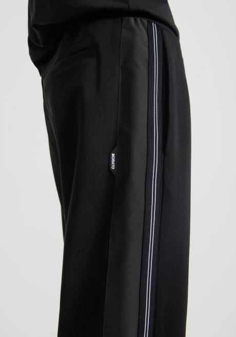 pantalon de survêtement coupe slim en coton stretch avec contraste en tissu technique Antony Morato noir Hommes vêtements 4B4P275